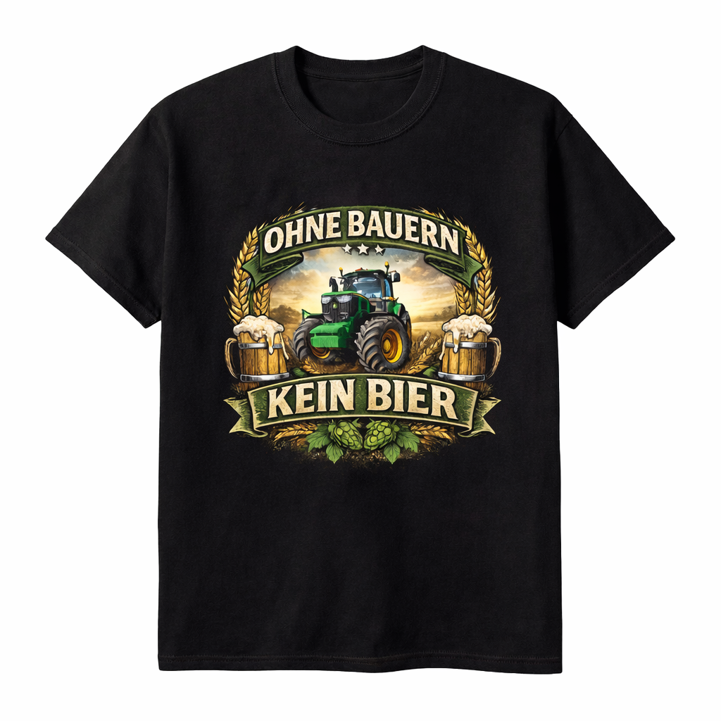 T-Shirt für Landwirte – Ohne Bauern kein Bier