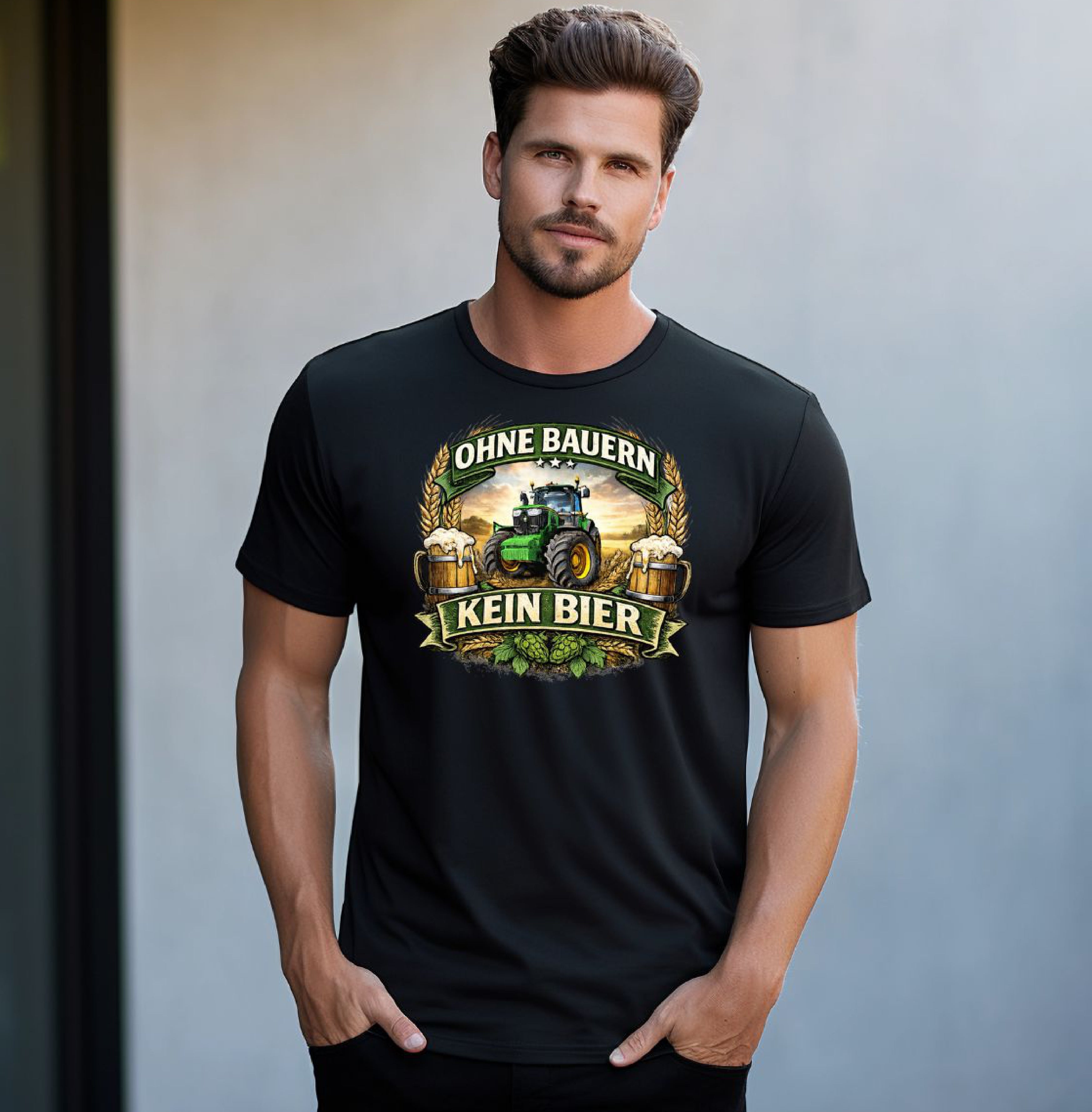 T-Shirt für Landwirte – Ohne Bauern kein Bier