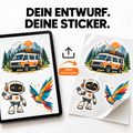 Eigene Sticker drucken lassen – vom digitalen Entwurf zum Kontursticker