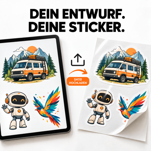 Eigene Sticker drucken lassen – vom digitalen Entwurf zum Kontursticker