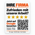 Personalisierter Google-Bewertungsaufkleber mit Firmenlogo und QR-Code