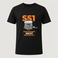 Schwarzes S51 T-Shirt Geschraubt nicht geupdatet