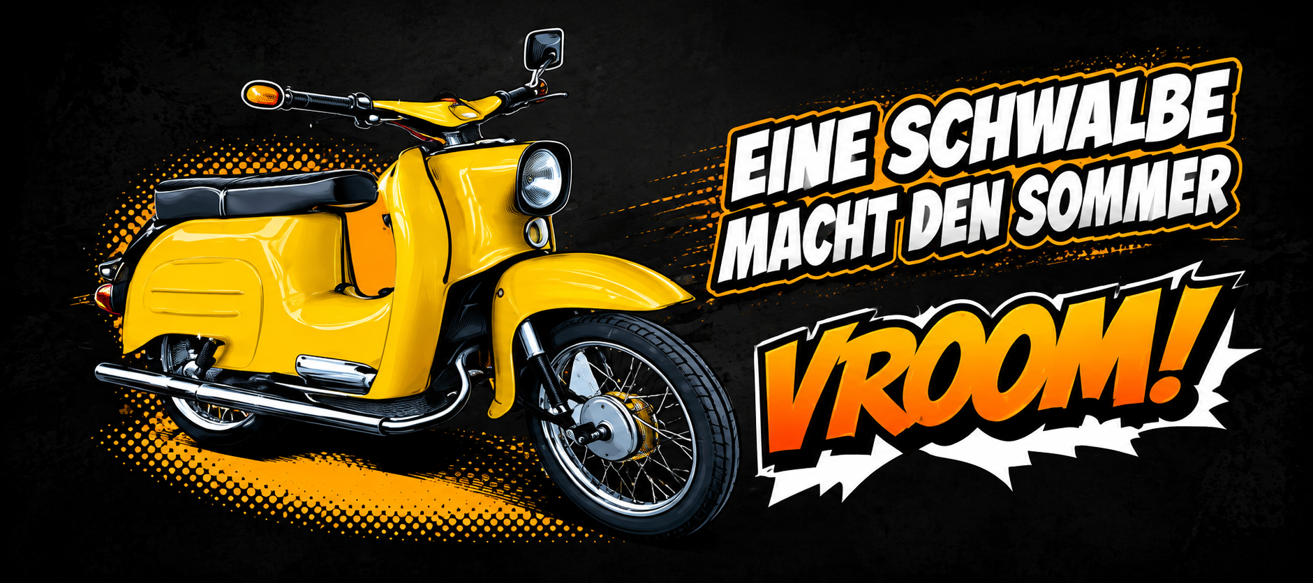 Schwalbe Garagenbanner – Eine Schwalbe macht den Sommer