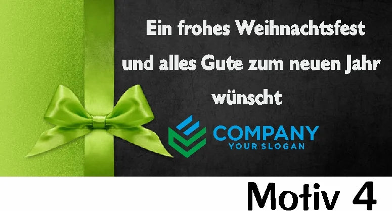Weihnachtsaufkleber Motiv 4 mit individuellem Firmenlogo